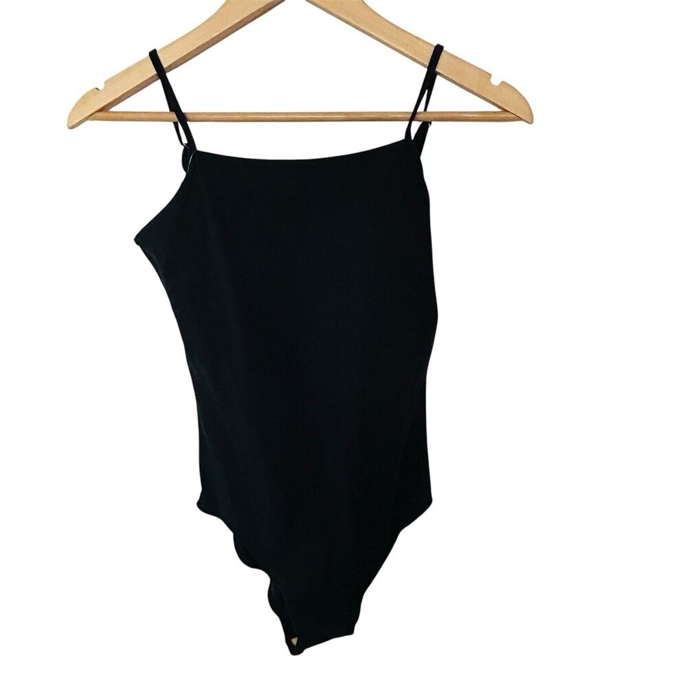 Royal Smeela Camisole Leotard One Piece Adjustable Straps Size M Black NWT